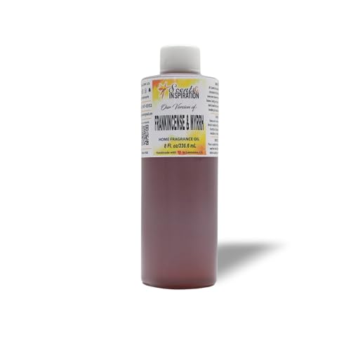 Scents & Inspiration Burning Fragrance Oil - Frankincense & Myrrh Incense Oil for Oil Warmers & Diffusers | Suitable for Aromatherapy and Relaxation | Air Freshener for Home & Office 8 Fl. Oz