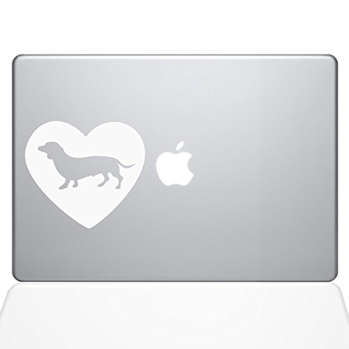 �f�J�[��Guru Heart Dachshund MacBook�f�J�[���r�j�[���X�e�b�J�[ - 11�C���` MacBook Air - �z���C�g (1324-MAC-11A-W)