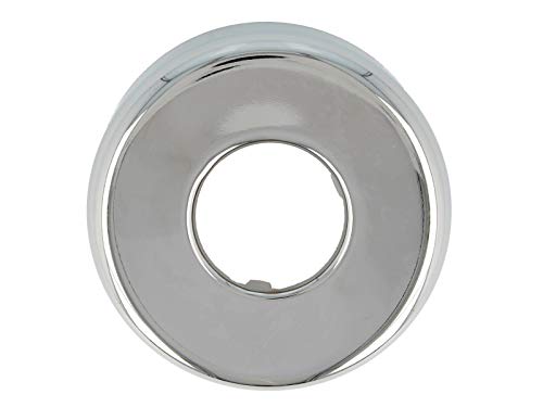 tecuro Siphon rosette inner diameter 32 mm x outer diameter 80 mm x height 30 mm, chrome-plated brass, Silver, Klein - Image 2