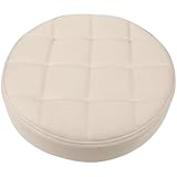 PRETYZOOM Round Stool Modern Bar Stool Cushion Dia.12.6 Replacement Seat Accessory Chair Seating Part for Wholesale Supplies, Kitchen, Dining Cushions, PU, White
