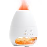Ultrasonic Essential Oil Diffuser with Himalayan Salt Rock,Flame Diffuser with...