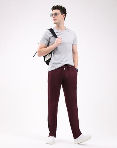 Image of Monte Carlo Men's Regular Fit Solid Track Pants | Drawstring Closure | Side Pocket Sports Lower | Comfortable & Stylish Lower for Men's