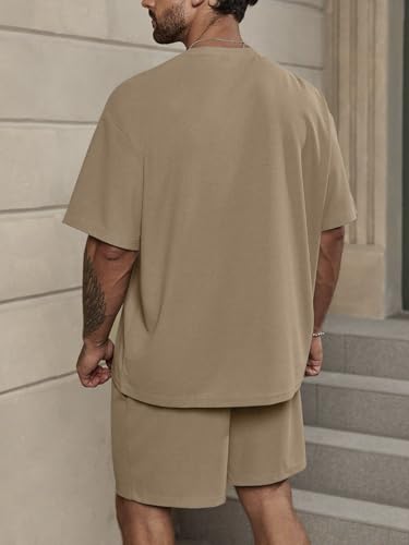 Image of Vogaan Men's T-Shirt and Shorts Set | Top & Shorts Night Suits Set | Night Wear for Men | Holiday Outfits for Men's
