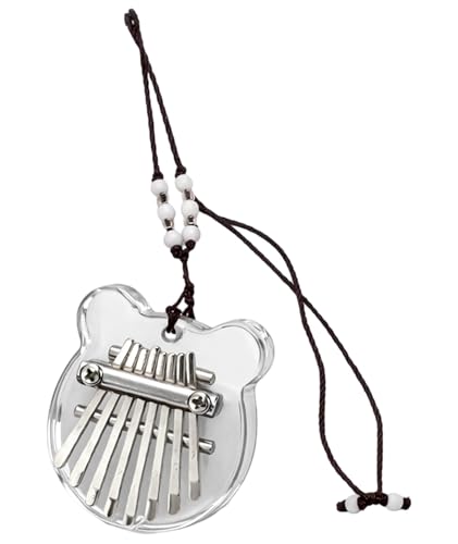 Image of Mini Thumb Piano, Transparent Bear-Shaped 8-Note Musical Instrument for Beginners, Portable Hand Piano for Music Lovers, Ideal Gift for Birthdays, Travel, Camping & Outdoor Activities