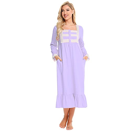 Robe à manches longues confortable et fluide pour nuit et maison - 2