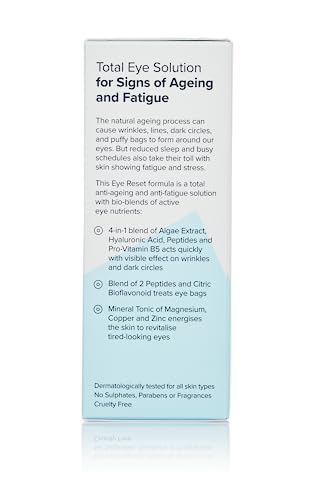 Boost Lab Bio-Active Eye Reset Serum For Women & Men- Fights Dark Circles, Wrinkles, Lines & Puffy Eye Bags – Re-Energize Skin & Revitalize Eyes - Paraben, Sulphate, & Fragrance Free - 30 Ml (1 Fl Oz) #TOP2