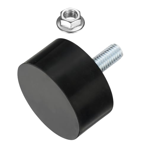 Supports en caoutchouc M10 uxcell 50x25mm amortisseur cylindrique antivibratoire avec écrous