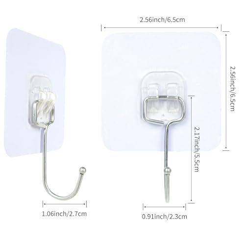 Image of Aynoo Adhesive Hooks,Towel Coat Hooks for Hanging Heavy Duty Wall Sticker,10Packs,13lb(Max)
