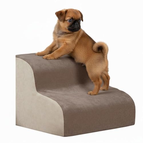 Lifetips ベルジアングリフォン ペットステップ 階段 スロープ 室内用 犬 猫 小型犬 シニア犬 高齢犬 介護 段差解消 滑り止め 多機能 収納付き ハウス 洗えるカバー ソファ ベッド用 2段 3段 ゆるやか 昇降台 踏み台 ドッグステップ ペッ