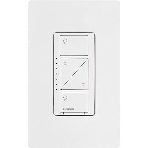 Lutron Caseta Original Smart Dimmer Switch With Wallplate (Lutron Smart Hub Required), for LED Lights, 150 Watt, Single-Pole/3-Way, No Neutral Required, PDW-6WCL-WH-A, White by Lutron - Image 2