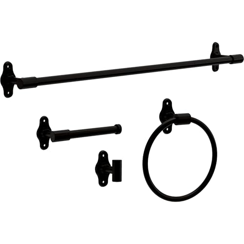 Franklin Brass Calloway (1-Pack) Hand Towel Holder Matte Black Towel Racks for Bathroom Wall Round Towel Ring Holder for Bath Towel Hanger for Kitchen, Bathroom Accessories CLWY46-MB by Franklin Brass - Used condition - Image 5
