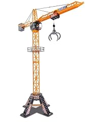 Dickie Toys Mega Crane (120 cm) - Kran Spielzeug mit Fernbedienung für Kinder von 3-5 Jahren - Baustellenfahrzeuge Kinder Set mit Seilwinde, Greifarm & Lastentrage, 350° drehbar - 201139012