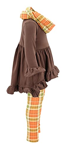 Image of Unique Baby Girls Kids Toddler 3pc Outfit Set Long Sleeve Cotton Blend Tunic Top Leggings and Scarf