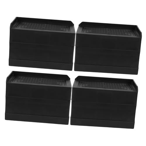 Happyyami 4pcs Heavy Duty Stackable Furniture Risers for Elevating Beds Sofas and Desks Height Boosters for Refrigerators and Washing Machines Ergonomic Elevation and Easy Maintenance