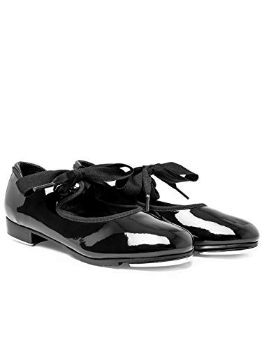 Capezio Girls Shuffle Tap Shoe (356C) -Black Pate