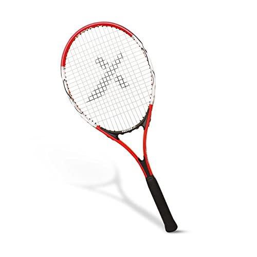 Vector X VXT-520 Adult Recreational Tennis Rackets, Super Lightweight Tennis Racquets for Student,Training,Tennis and Beginners, Outdoor Games (27 inch, 3/4 Cover),White/Red
