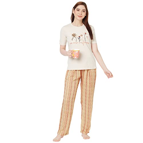 Image of Sweet Dreams Women's Cotton Printed Night Suit Set
