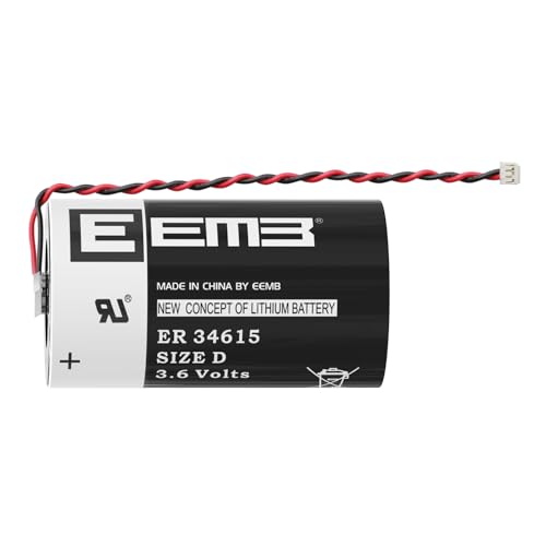 EEMB Batterie D-Size 3,6 V Compatible avec sirène extérieure sans Fil ALEXOR WT4911BATT ADT DSC ER34615M-T1 WT4911B WT8911 ER34615 19Ah Remplace pour LS-33600 TL-2300/4930/5930 SB-D01/D02 XL-200F