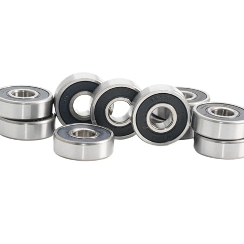 608 ZZ Bearing 8x22x7 mm 10Pcs 608ZZ RS 2RS Flange Handpiece Bearings for Strong Industrial Motors High Speed(608rs ABEC-1)