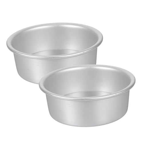 VICASKY 2pcs Removable Bottom Cake Pans Nonstick Round Baking Molds for Cheesecake Chiffon and Bread Aluminum Alloy for Effortless Release and Easy for Home and Bakery Use