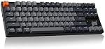 Keychron K8 Tenkeyless Wireless Mechanical Keyboard for Mac, White Backlight, Bluetooth, Multitasking, Type-C Wired Gaming Keyboard for Windows with Brown Tactile Switch