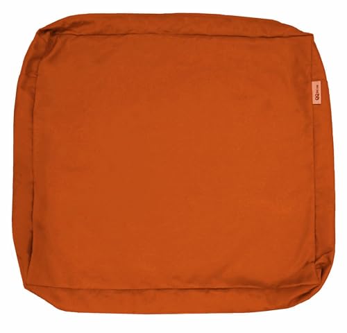 QQbed Paquete de 6 fundas de cojín lavables para sillas de patio al aire libre, extragrandes, 24 x 22 x 4 pulgadas, solo fundas de repuesto (61 x 55 x 10 cm, 6 unidades, óxido)