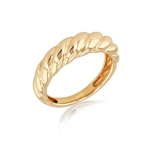 Bague dôme torsadée or jaune 9 ct Carissima la haute joaillerie