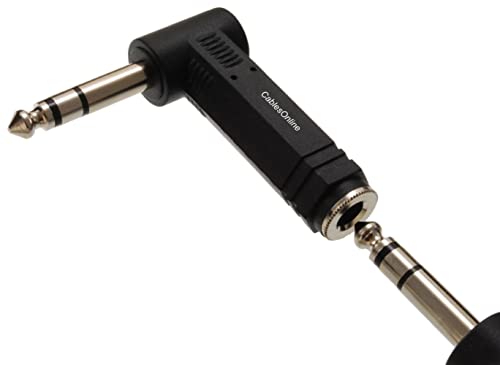 Pack 5 adaptadores audio estéreo 1/4" TRS macho a hembra miniatura 3