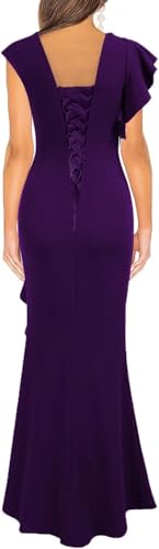 Ouyisha Mother of The Bride Dress 2025 Satin Long Mermaid Formal Evening Party Gowns with Ruffle3