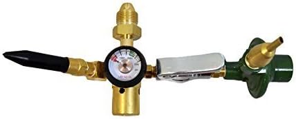 Latex Mylar Helium Gas Balloon Inflator Regulator | Push Down Fill Nozzles | Auto Shuf Off Rubber Tilt Valve | Cylinder Content Gauge | Low Maintenance | Long Serving Life