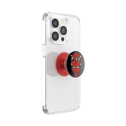 Image of PopSockets: PopGrip - Stand and Grip for Smartphone and Tablet with Interchangeable Top - Enamel Darth Maul