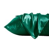 BEDSUM 2 Pack Standard Silk Satin Pillowcases for Hair and Skin, Silky Soft and Luxurious Bedding Pi