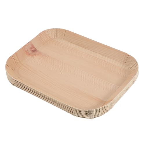 Cabilock 10Pcs Festival Dinner Paper Plate Convenient Serving Snack Tray for Fried Chicken Cake and Desserts Party Favor for Gatherings and Events