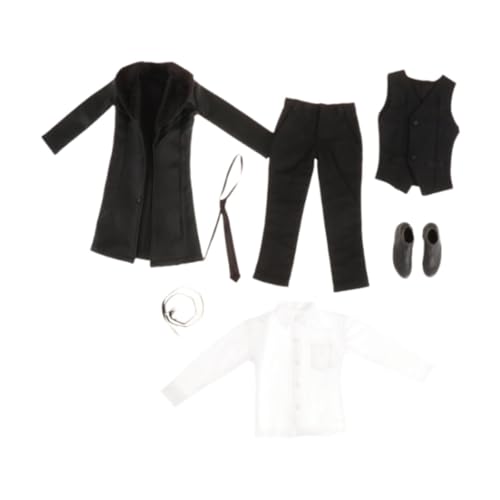 Chaqueta de cuero escala 1/6 para figuras masculinas con accesorios de ropa 5
