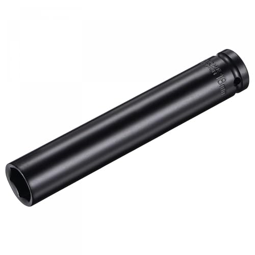 Image of TA-VIGOR 1 /2 Drive by 18mm Deep Impact Socket, 6 Inch Length Durable Reliable CR-V Steel, 6-Point Metric Sizes for Home Car Repair