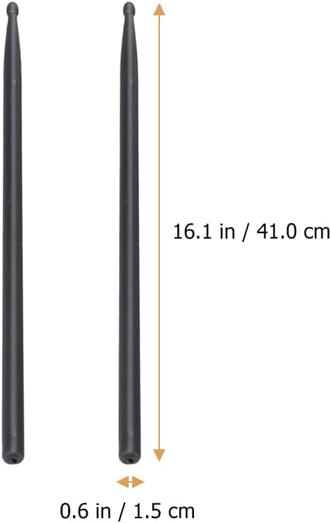 Par de baquetas 5A de fibra de carbono negras miniatura 2