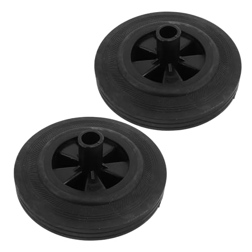 Ruedas de goma para cubos de basura exteriores de jardín PRETYZOOM 2 unidades
