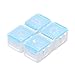 DOITOOL- Mini 4 slot pillole portatile in plastica medicina contenitore contenitore per esterno (cielo-blu)