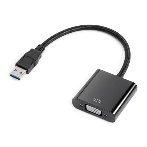 HENGBIRD Adaptateur USB 3.0 vers VGA avec Driver Externe Convertisseur Vidéo HD 1080p Multi...