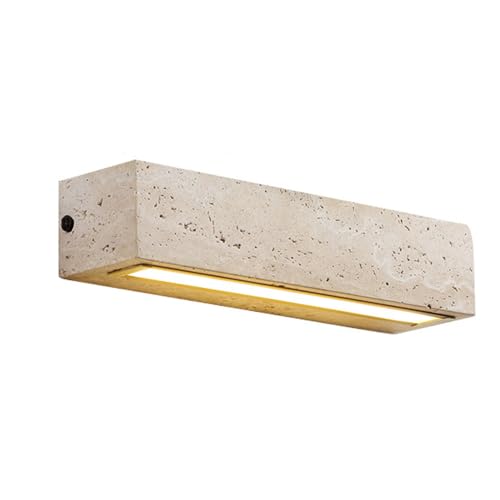 SWEMOPP Marble Sconces Wall Lighting Nordic Modern Natural Stone Wall Sconce Bathroom Vanity Light Vintage Farmhouse Industrial Wall Lamp for Bedroom Bedside Kitchen Headboard Porch Foyer