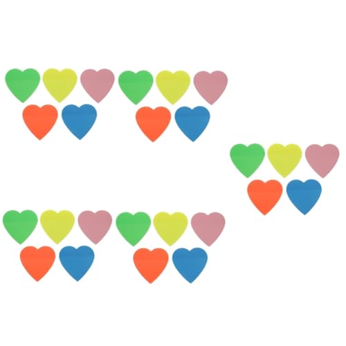 5 Autocollant Fluo D'amour transparents pour carnet et livre pastel