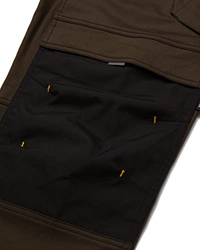 Caterpillar Men's H2O Defender Water Resistant Work Pants With Reinforced Knees, Bellowed Cargo Pocket And Tool Bags, Dark Earth/Black, 32/34 #TOP4