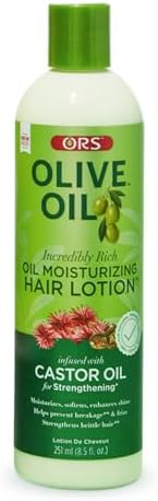 ORS Olive Oil Incredibly Rich Oil Moisturizing Hair Lotion Infused with Castor Oil for Strengthening 8.5 Ounce