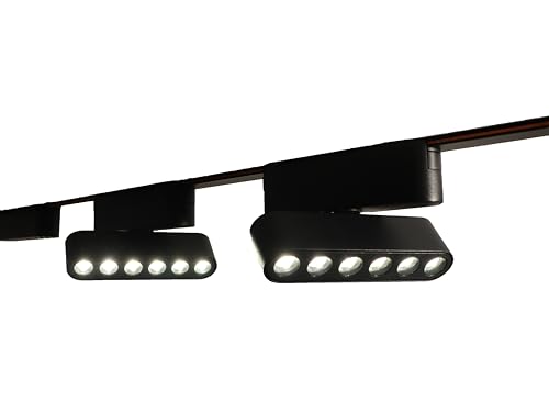 SLEDVENIA Kit de démarrage système d'éclairage sur rail LED 2m, 2x6W 3000K