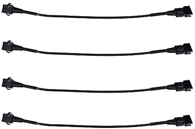 Kingshowstar 4 PCS 60 inch Extension Cords for Use with 5050 LED SMD RGB NEON Accent Kits for LED Motorcycle ATV Car Light Multi-Color Neon Strip