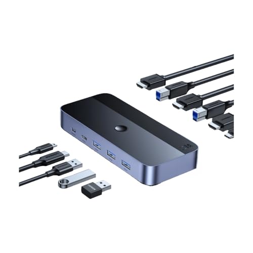 Commutateur KVM HDMI 4K pour connecter deux PC sur un moniteur sans latence