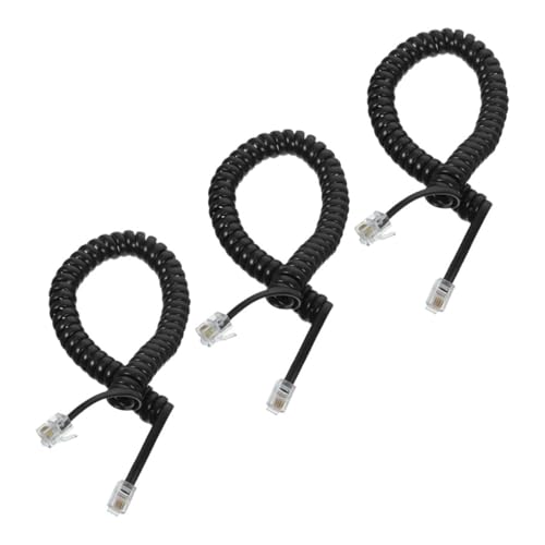 OSALADI 3 Pezzi Cavo Telefonico a Molla Cavi Telefonici Per Telefono Fisso Cavo Della Connessione Telefonica Filo Telefonico Robusto Cavi Per Cornetta a Molla