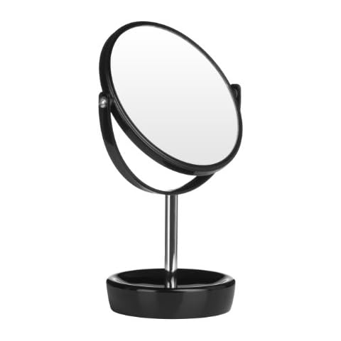 Premier Housewares Swivel Table Mirror with Storage Cover