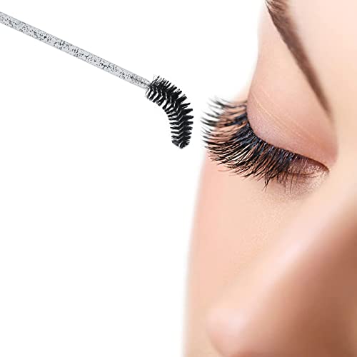 Image of G2PLUS 50PCS Eyelash Mascara Brushes, Disposable Lash Spoolies, Bendable Crystal Mascara Wands for Lash Extensions, Eyebrow Grooming, Makeup Kit, Salon Professional Use