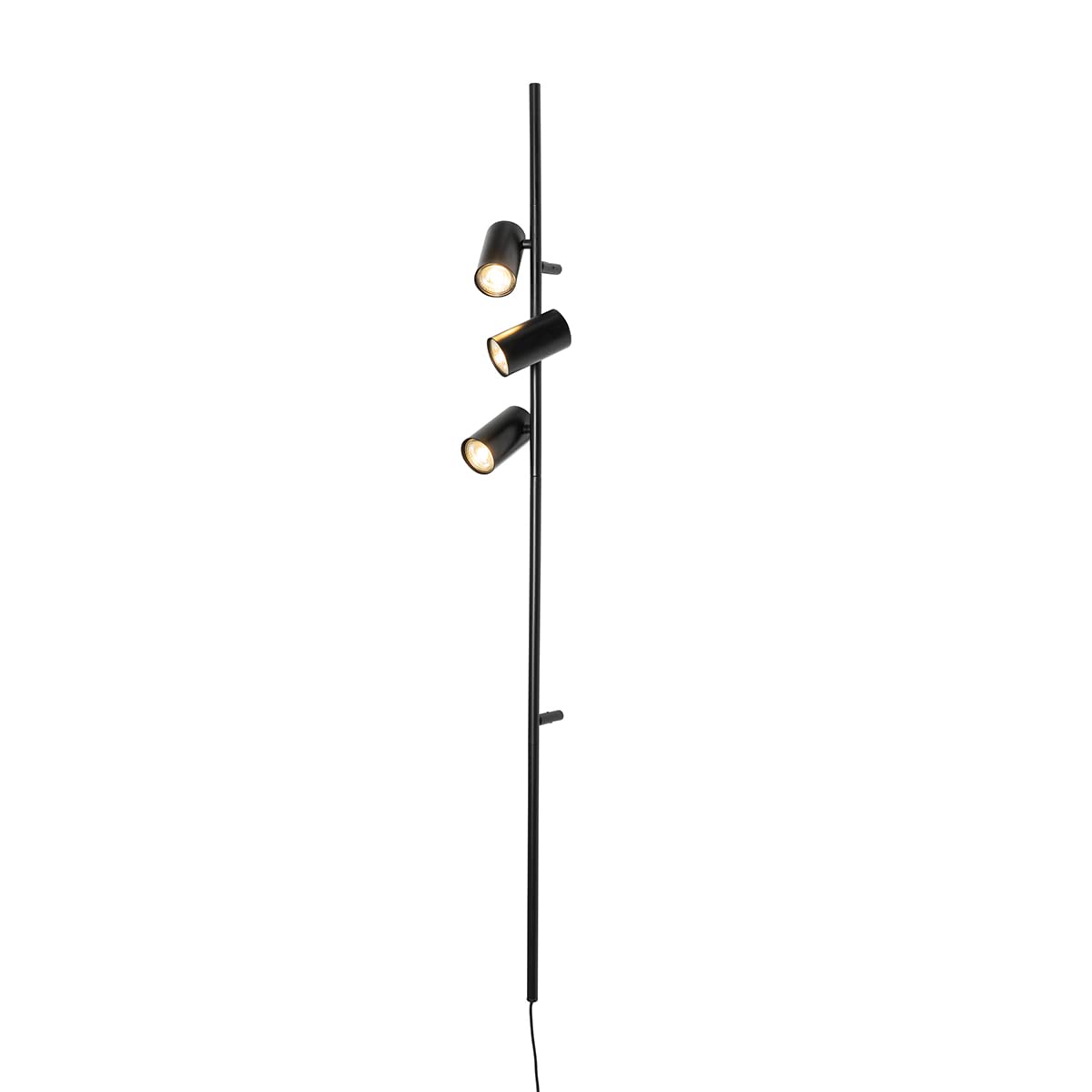 Qazqa jeana luxe - Applique con interruttore Moderno - 3 luce - L 14 cm - Nero - Moderno - Soggiorno I Camera da letto I Sala da Pranzo I Cucina